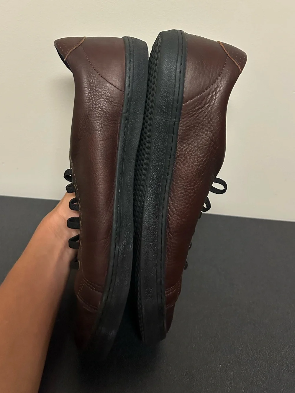 Birchbury Bramford Brown Leather Men's  Sneakers Size 12 Minimalist Shoes